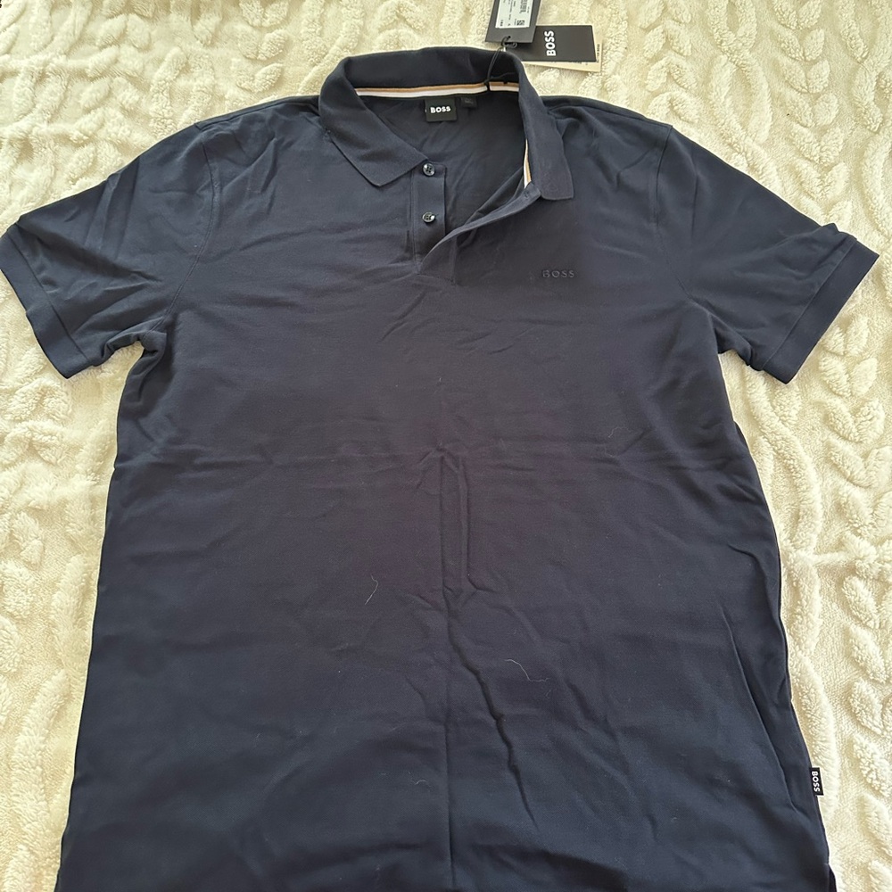 BOSS Dark Blue Polo Shirt for Men